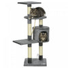 Pawhut 46inch Scratching Cat Tree, Multi Level Cat Tower For Large Cats Adult With Toys And Condo, G