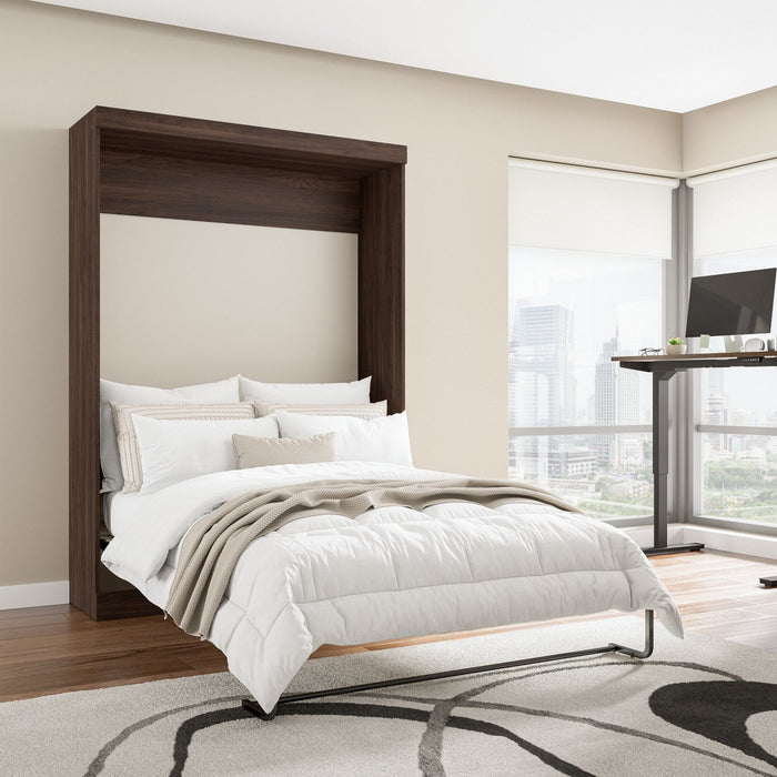Bestar Pur 59\" Full Murphy Bed - Black Walnut