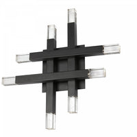 Dainolite Francesca Wall Sconce 24w Matte Black Acrylic Diffuser Lamp