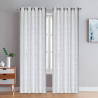 Durham Grommet Pair of Grey Curtain Panels - 54x84