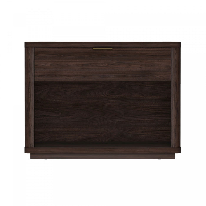 Evelyn Modern 32\" Nightstand in Brown (1-Drawer) 