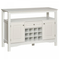 HOMCOM Sideboard Buffet Credenza Storage Cabinet with Drawer Wine Rack
