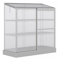Outsunny 2 Tier Aluminum Cold Frame Greenhouse With Openable Top