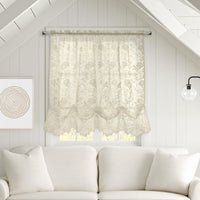 Habitat Limoges Ivory Sheer Rod Pocket Balloon Curtain - 55 x 63