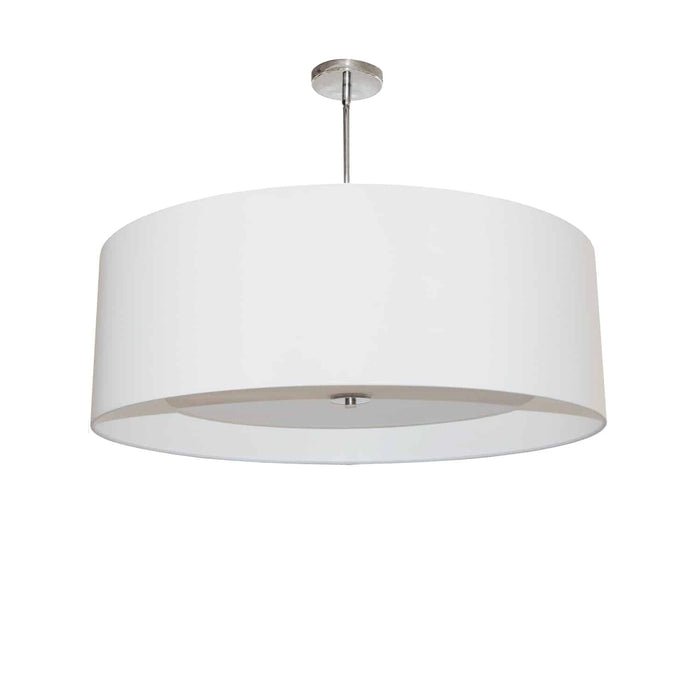 Dainolite Helena 4 Light Pendant 22\" Dia Polished Chrome Finish White Shade White Diffuser Lamp