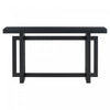 Ethan 59.1'' Triple Rectangle Design Painted Entryway Table with Pine Wood Legs,Black Sofa Table  