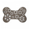 Braided Cotton Bone Shape Pet Mat Grey Paws Floormat