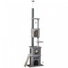 Pawhut 89\"-100\" Floor To Ceiling Cat Tree 6-tier Cat Climbing Tower Adjustable High With Scratching 