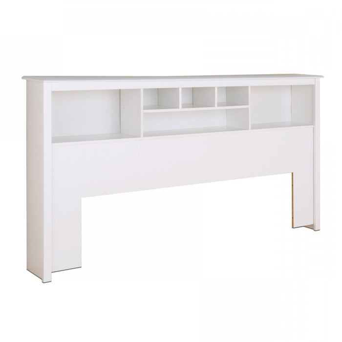 King Bookcase Headboard - White