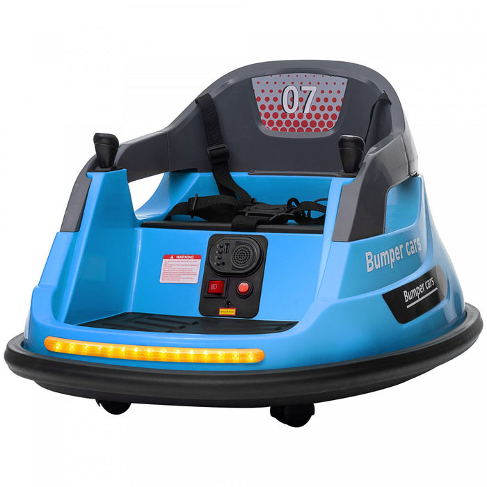 Aosom 12v Bumper Car Electric Powered Ride-On Car For Kids, 360° Rotation Kids Car With Remote Contr
