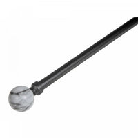 16/19mm Metal Drape Pole Set White Marble - Black