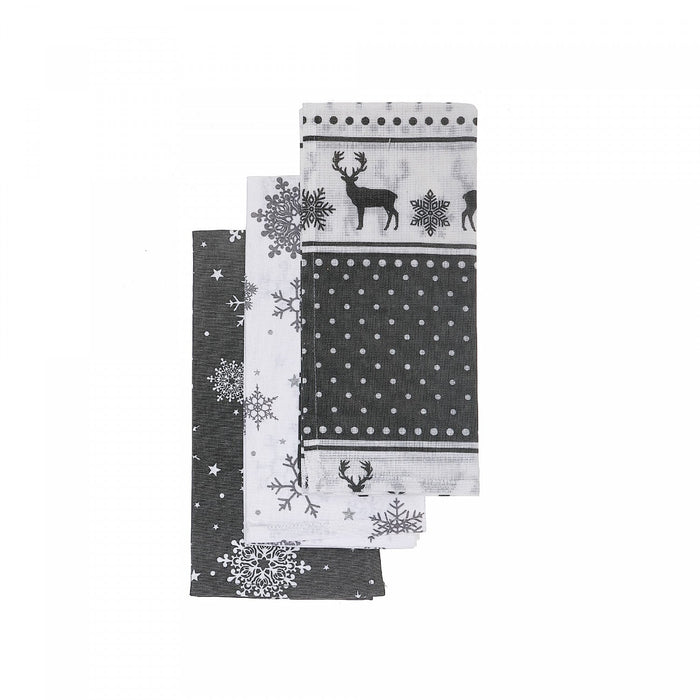 Cotton Kitchen Towel Winter Grey - Set of 6 Kitchen Linen