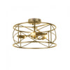 Dainolite Calah 3 Light Semi-flush Mount Incandescent Aged Brass Lamp