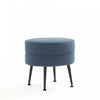 Bailey Mid-Century Modern Upholstered Accent Ottoman in Blue 