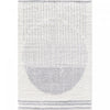 Paris Circle Cream Shag Area Rug - 6'7\" x 9'6\"