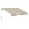 Outsunny 13' X 8' Manual Retractable Patio Awning Sun Shade Outdoor Deck Window Door Canopy Shelter 