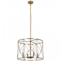 Dainolite Calah 4 Light Chandelier Incandescent Aged Brass Lamp
