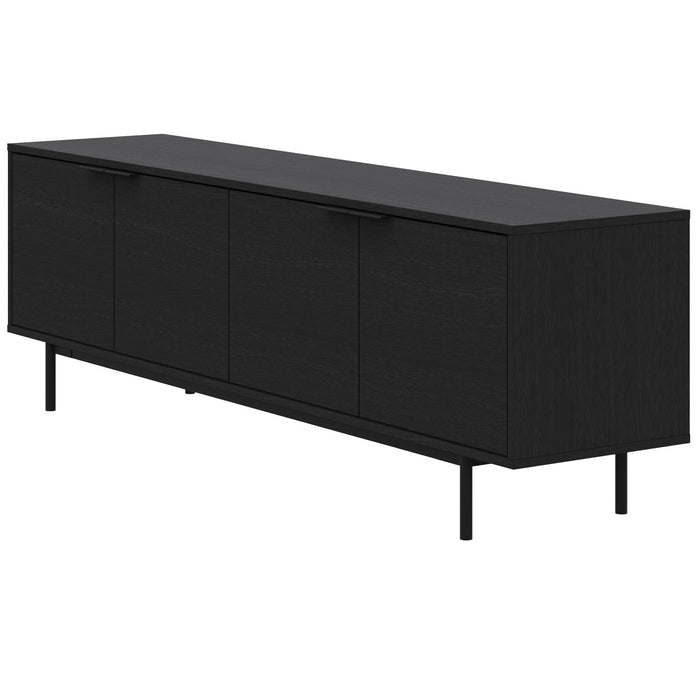 Nordika Hamilton 70\" TV Stand with 4 Storage Cabinets - Black 