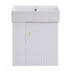 Rachel 21.6\" Floating Bathroom Vanity With Ceramic Basin, Soft-close Door, And Left Side Storage 