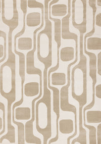Leopold Modern Mid-Century Beige Cream Area Rug - 5'3