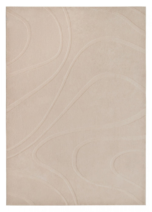 Pearl Hills Beige Washable Shag Area Rug 5'x7' Indoor Area Rug 
