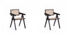 Hamlet Industry Chic Wood Armchair in Black and Natural - Set of 2 Dining Chair 