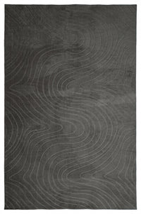 Somos Contemporary Charcoal Washable Rug 5'0