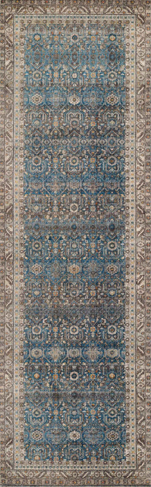 Gianna Traditional 2'6\" x 8'0\" Runner Rug in Blue Indoor Area Rug 