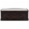 Daniel Solid Wood Storage Bench With 4-door Shoe Cabinet With Adjustable Shelves - Espresso 