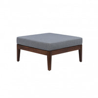 Summerlyn Fabric Indoor/Outdoor Patio Ottoman - Walnut