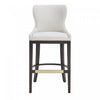 Blair Modern Wood Upholstered Barstool in White 