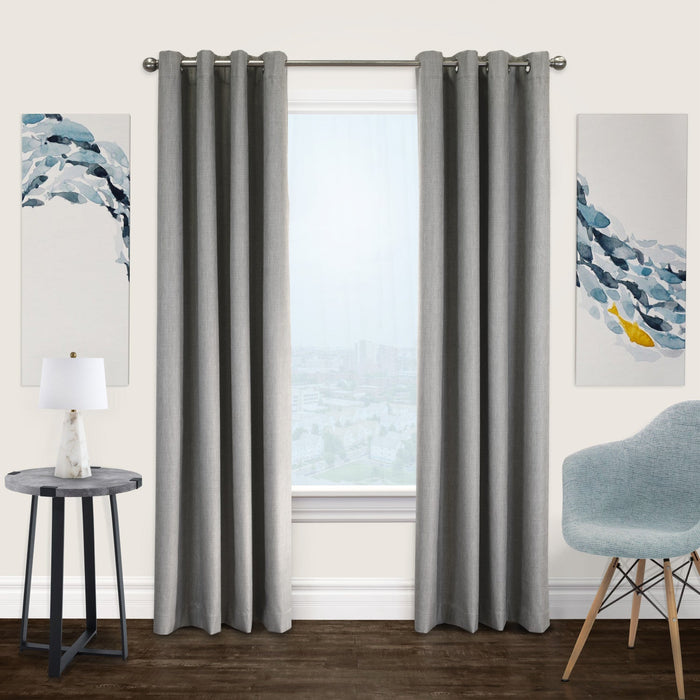 Newberry Greige Grommet Curtain Panel - 52\" X 95\"