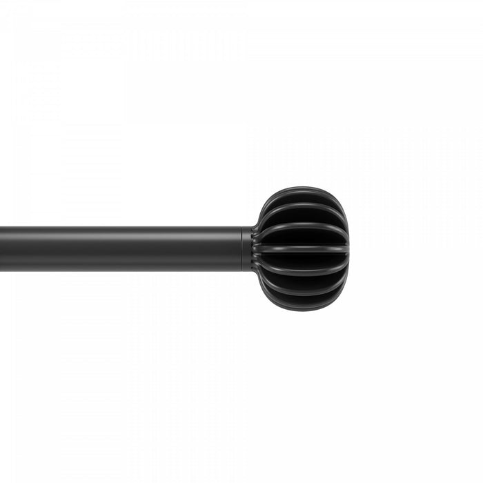 Umbra Finn Matte Black Expandable 1\" Curtain Rod - 42\"-120\" 