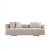 Verandah Mid-Century Modern 112\" Chenille Sofa in Beige 