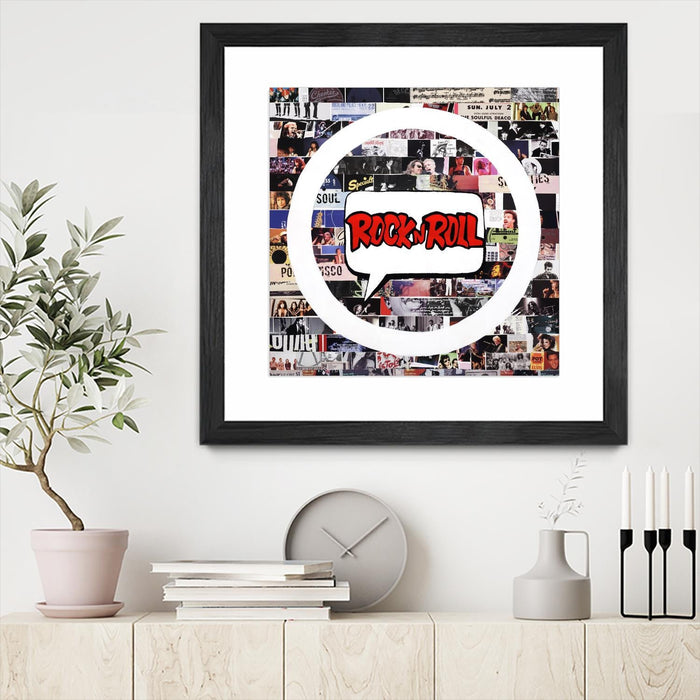 \"Its Here To Stay\" Matted and Framed Black 30x30 Wall Art