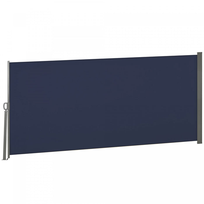 Outsunny 118\" X 63\" Retractable Side Awning Patio Outdoor Folding Privacy Screen With Resistance To 