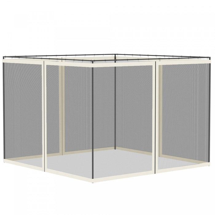 Outsunny 10' X 10' Gazebo Replacement Mosquito Netting, White