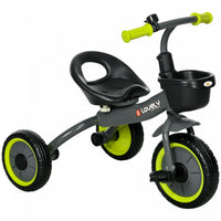 Qaba Tricycle For Toddler 2-5 Year Old Girls And Boys, Toddler Bike With Adjustable Seat, Basket, Be