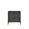Coney Mid-Century Modern 20\" Nightstand in Charcoal Gray (2-Drawer) 