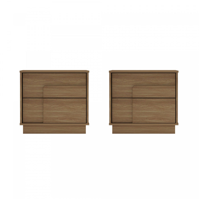 Horizon Modern 22\" Nightstand in Maple (2-Drawer) - Set of 2 