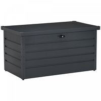 Outsunny Steel Deck Box, 68 Gallon Large Outdoor Storage Container With Lock For Pool Toys, Garden T