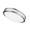 Dainolite Cfled Ceiling Flush Mount 16\" Dia Satin Chrome Finish White Shade Lamp