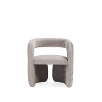 Corvette Mid-Century Modern Velvet Lounge Chair in Dove 