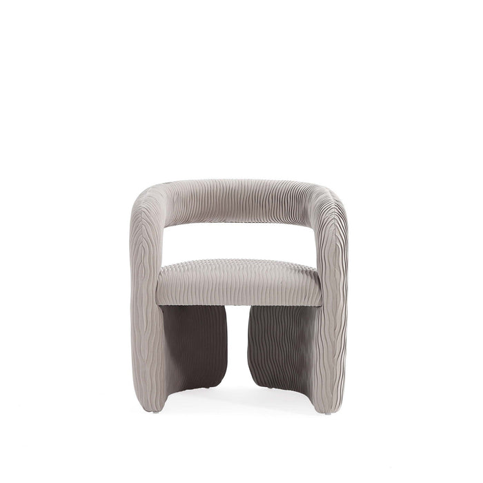 Corvette Mid-Century Modern Velvet Lounge Chair in Dove 