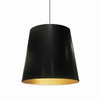 Dainolite Oversized Drum 1 Light Pendant Large Black/Gold Shade Lamp