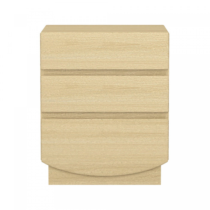 Ardea Contemporary 20\" Nightstand in Natural Oak (3-Drawer) 