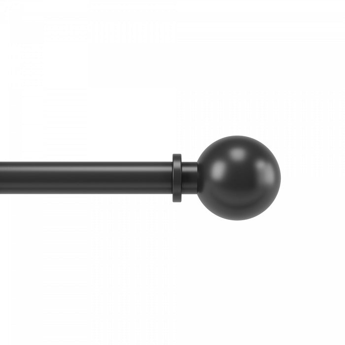 Umbra Bolas Matte Black Expandable 1\" Curtain Rod - 36\"-72\" 