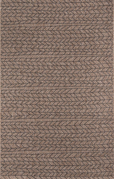 Linden Contemporary 6'7\" x 9'6\" Area Rug in Brown Indoor Area Rug 
