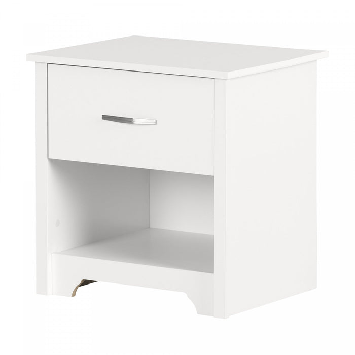 Fusion 1-Drawer Nightstand - Pure White 