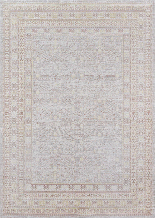 Valeria Traditional 9'3\" x 12'3\" Area Rug in Grey Indoor Area Rug 